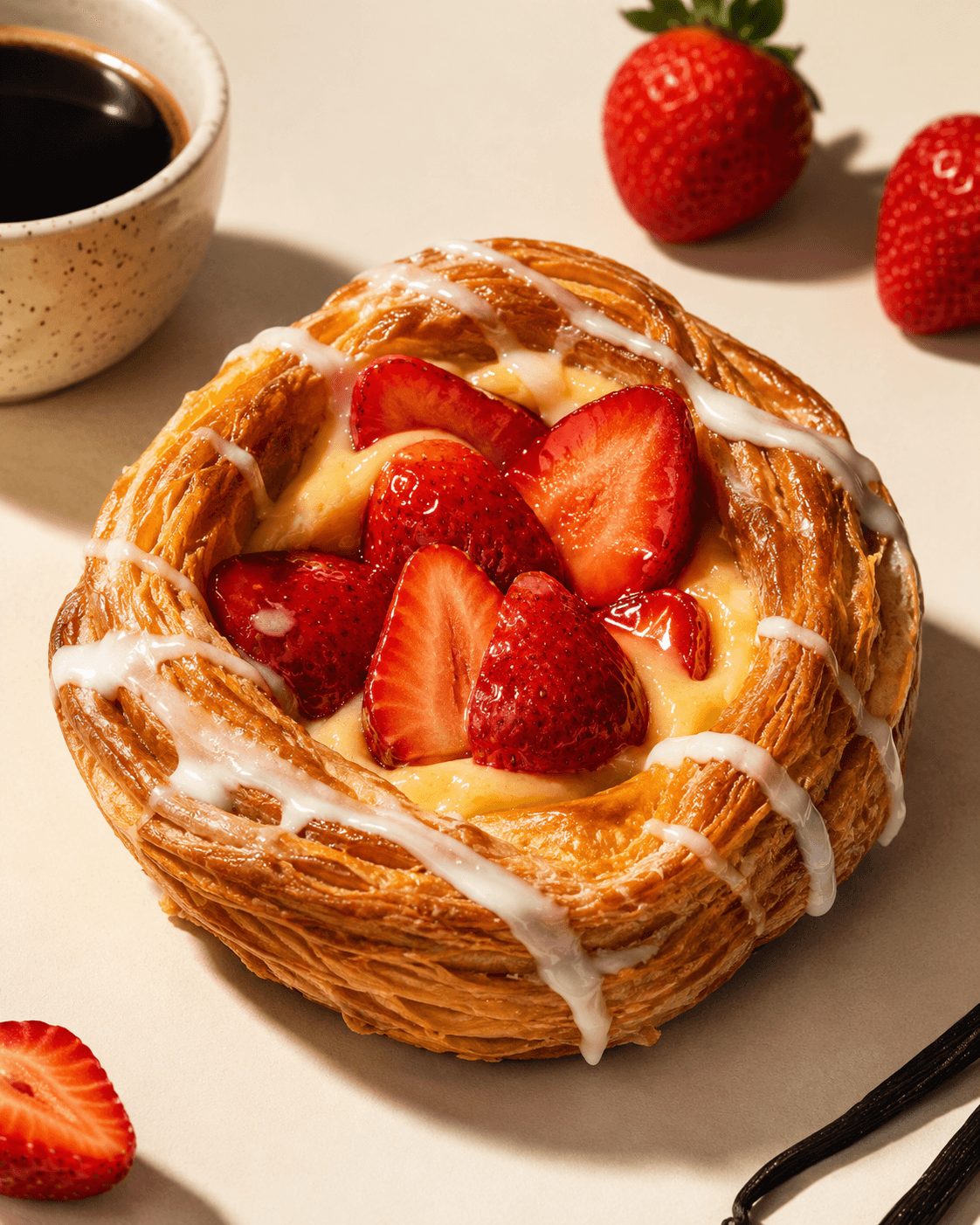 Strawberry & Vanilla Danish